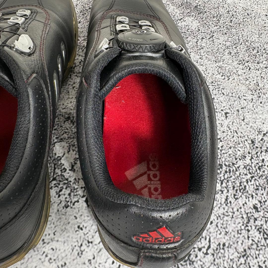 adidas ゴルフシューズ　メンズ　ダイヤル式　黒　アディダス　25.5