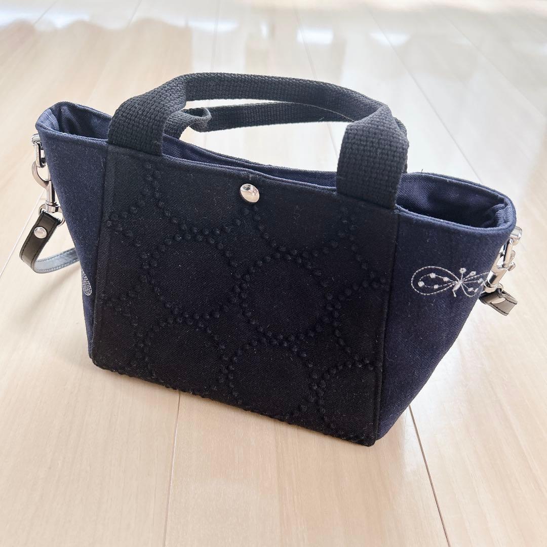 4485*ミナペルホネン☆ハンドメイド☆タンバリン ちょうちょbag