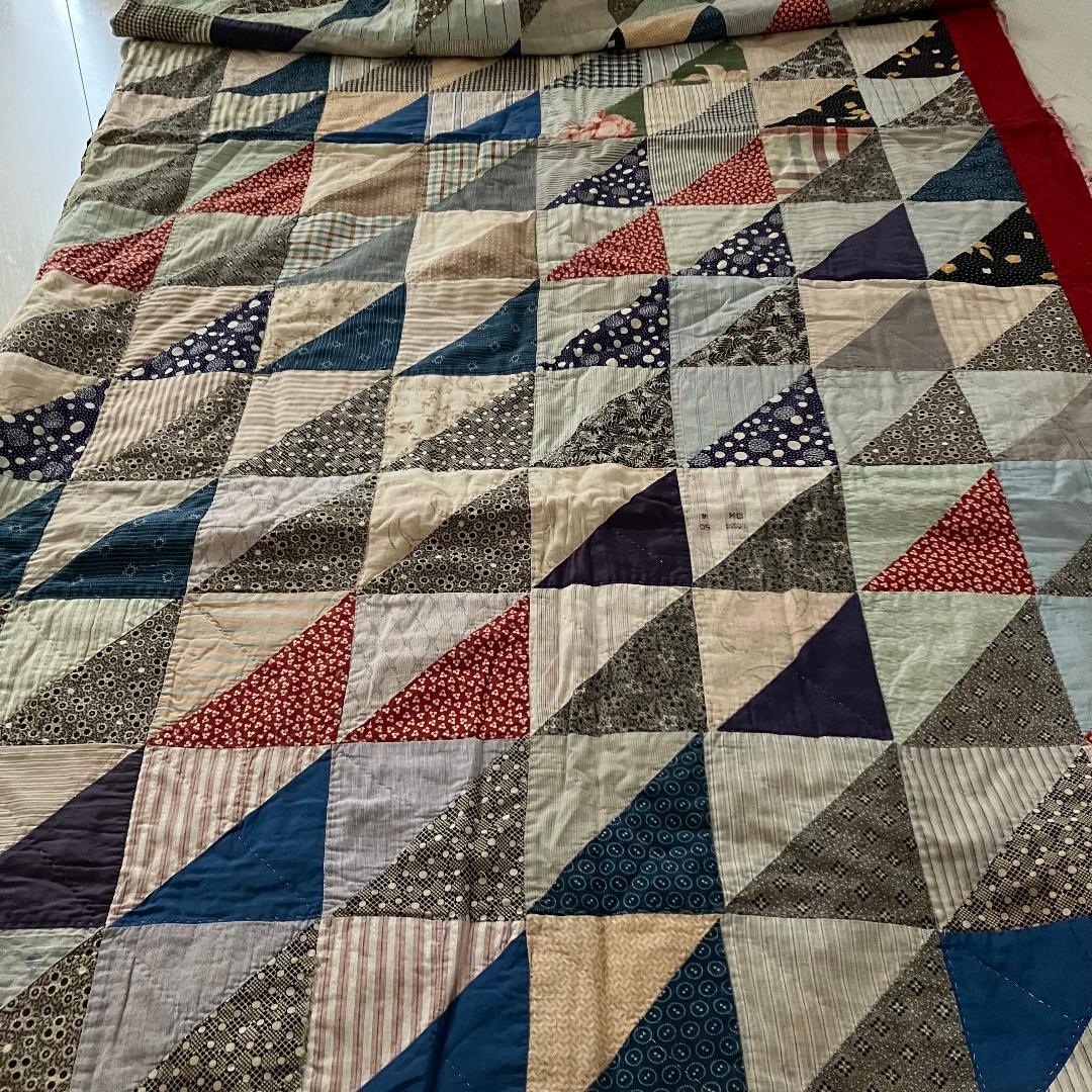 アンティーク アメリカ ビンテージ 1940〜50年代 パッチワーク大判キルト