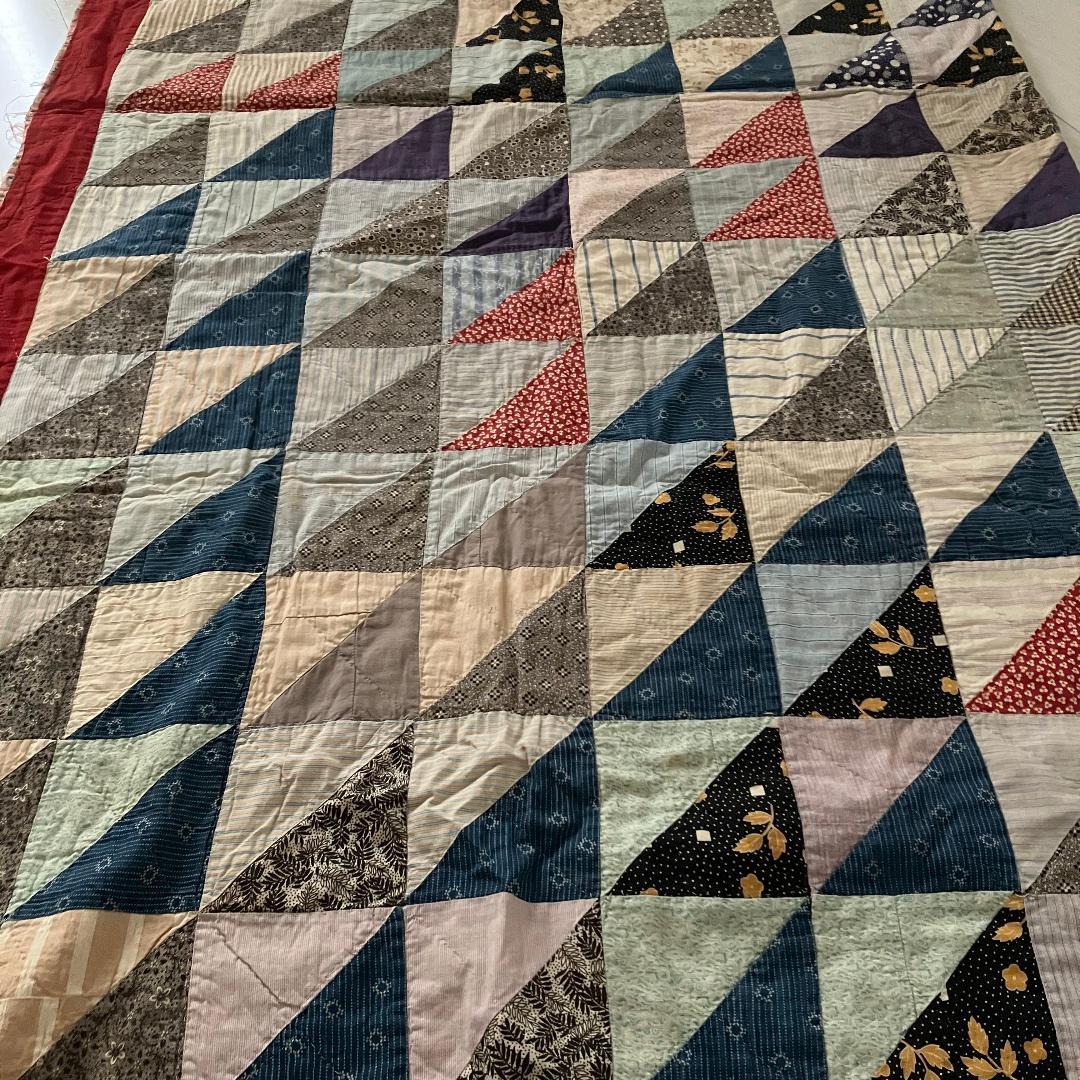 アンティーク アメリカ ビンテージ 1940〜50年代 パッチワーク大判キルト