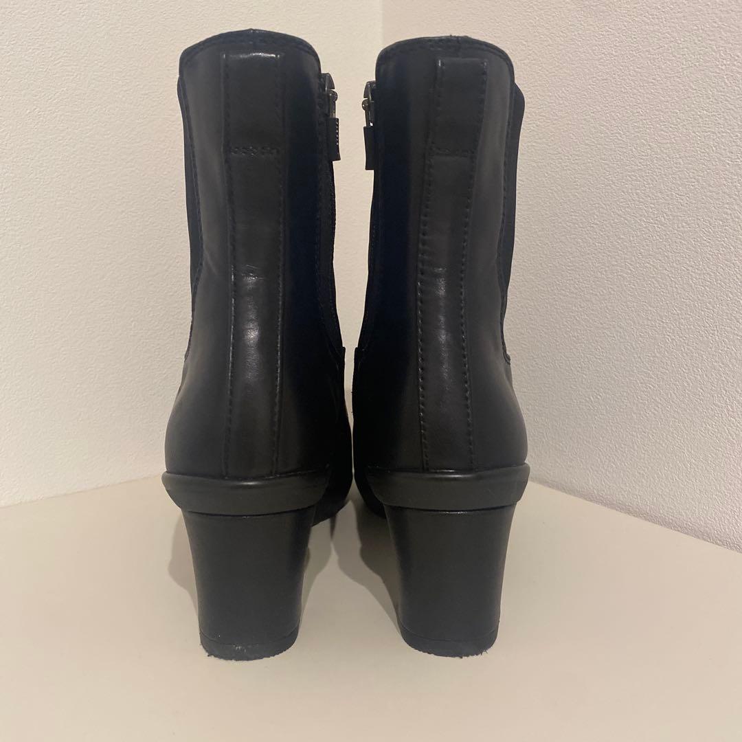 fitfit ブラックジッパーブーツ 24cm