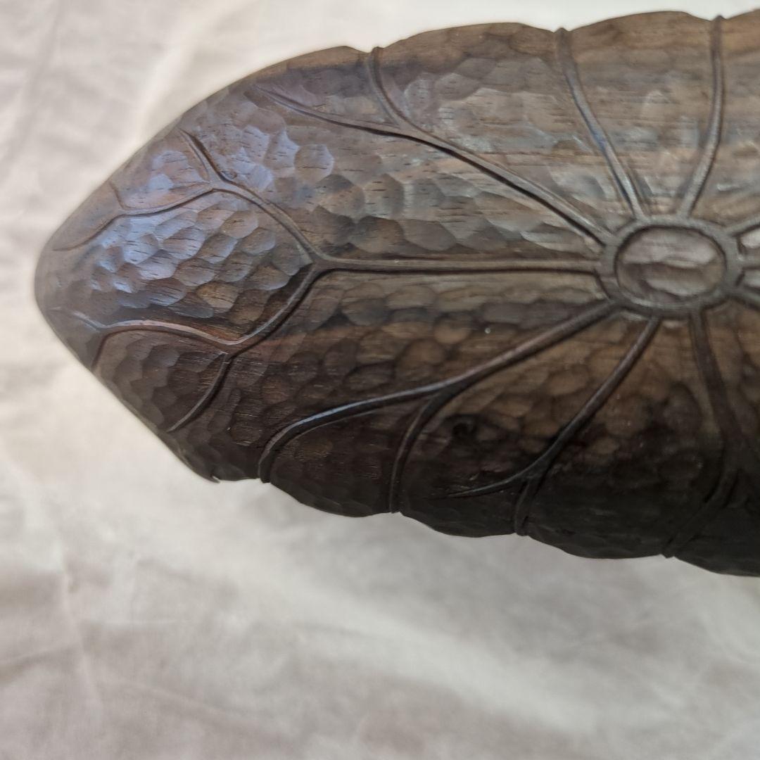 茶合　唐木　茶道具　葉っぱ　葉　茶道　木製