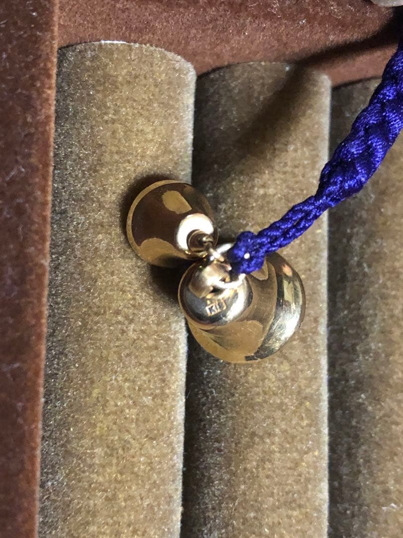 唯一無二 レトロ K18カウベル対根付け