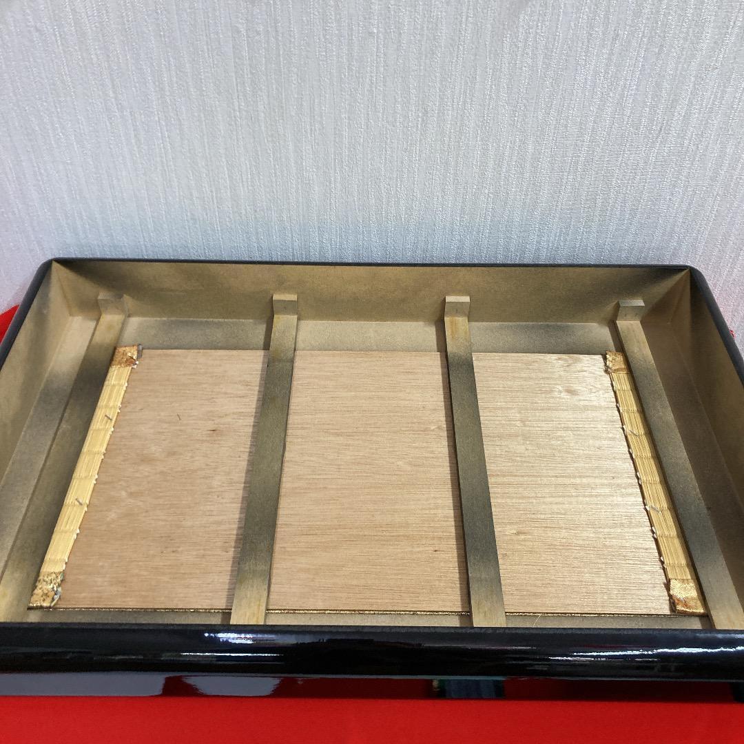 F17-3 高級木製　塗り飾り台　台巾70㎝位　ひな人形台　親王飾り台