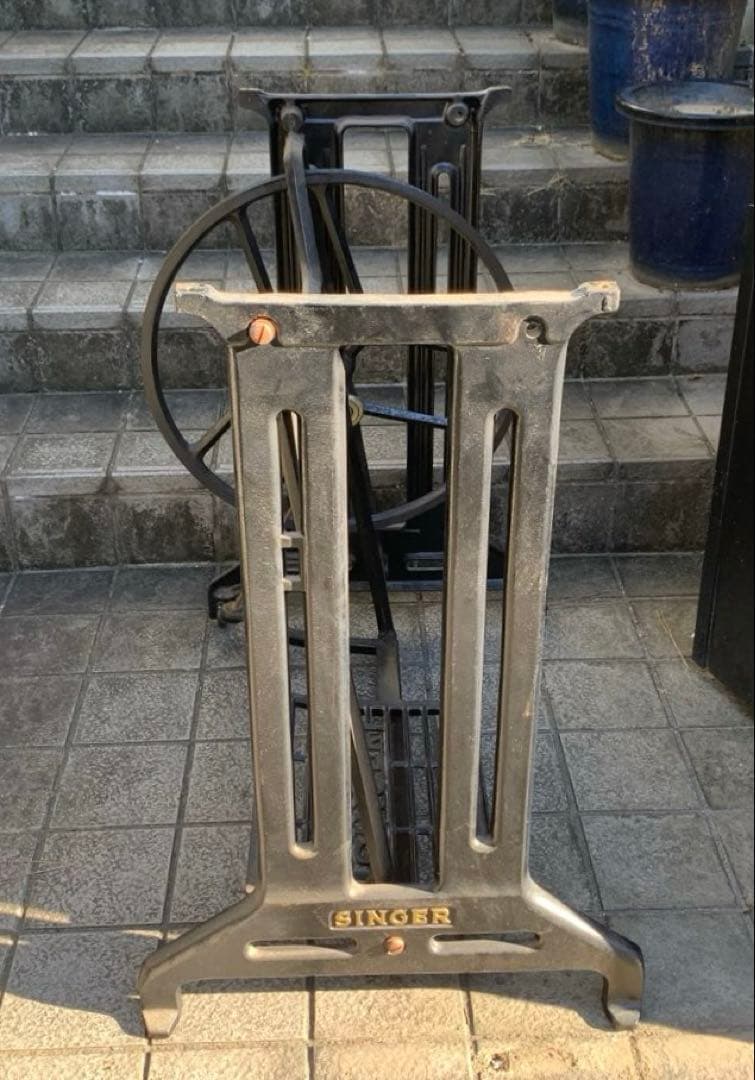 SINGER ミシンスタンド 手動式 テーブル 台座 レトロ 希少 引取り推奨