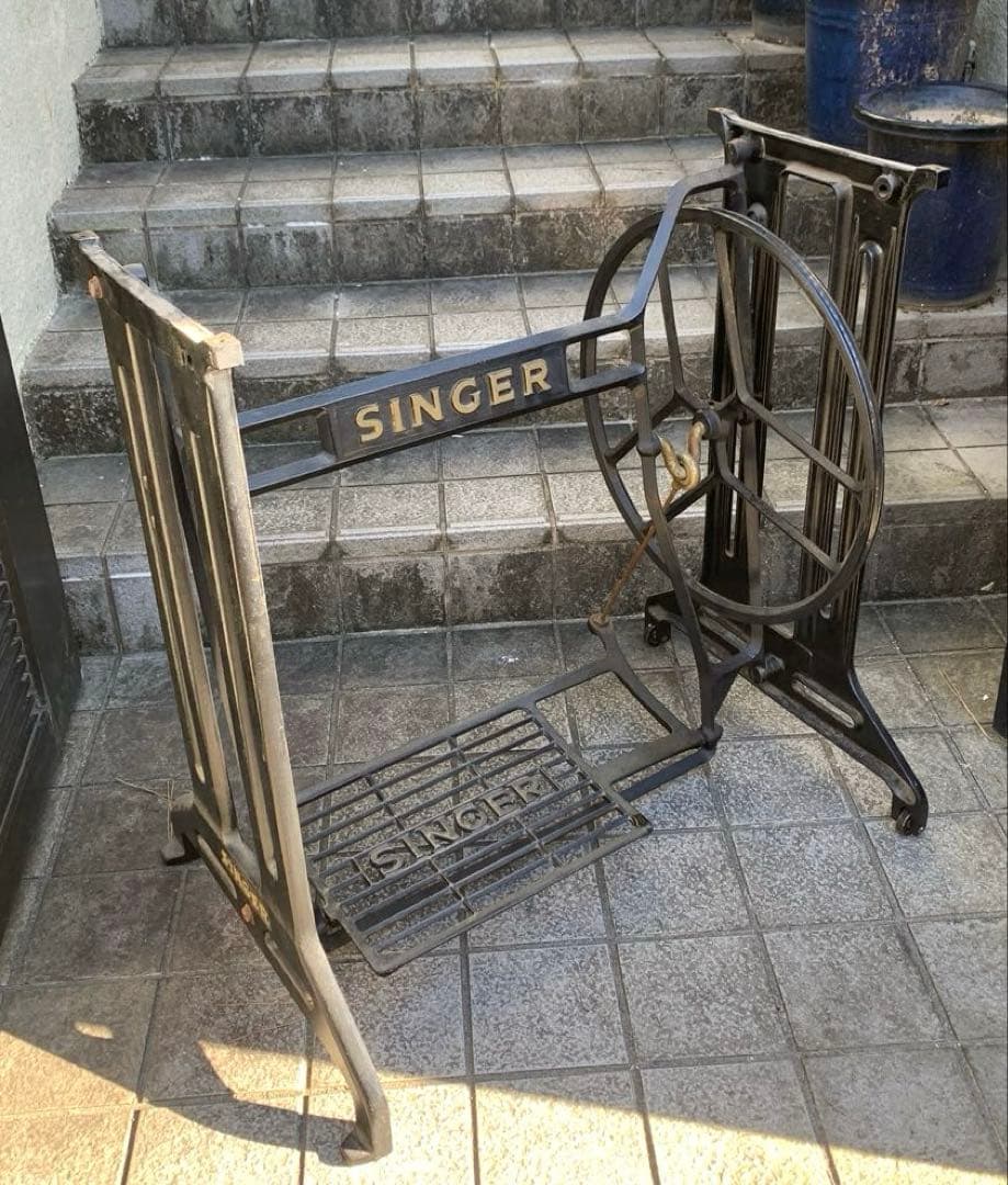 SINGER ミシンスタンド 手動式 テーブル 台座 レトロ 希少 引取り推奨
