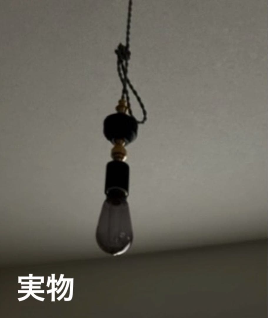 ペンダントライト　吊り下げ照明　電球セット　ブラック