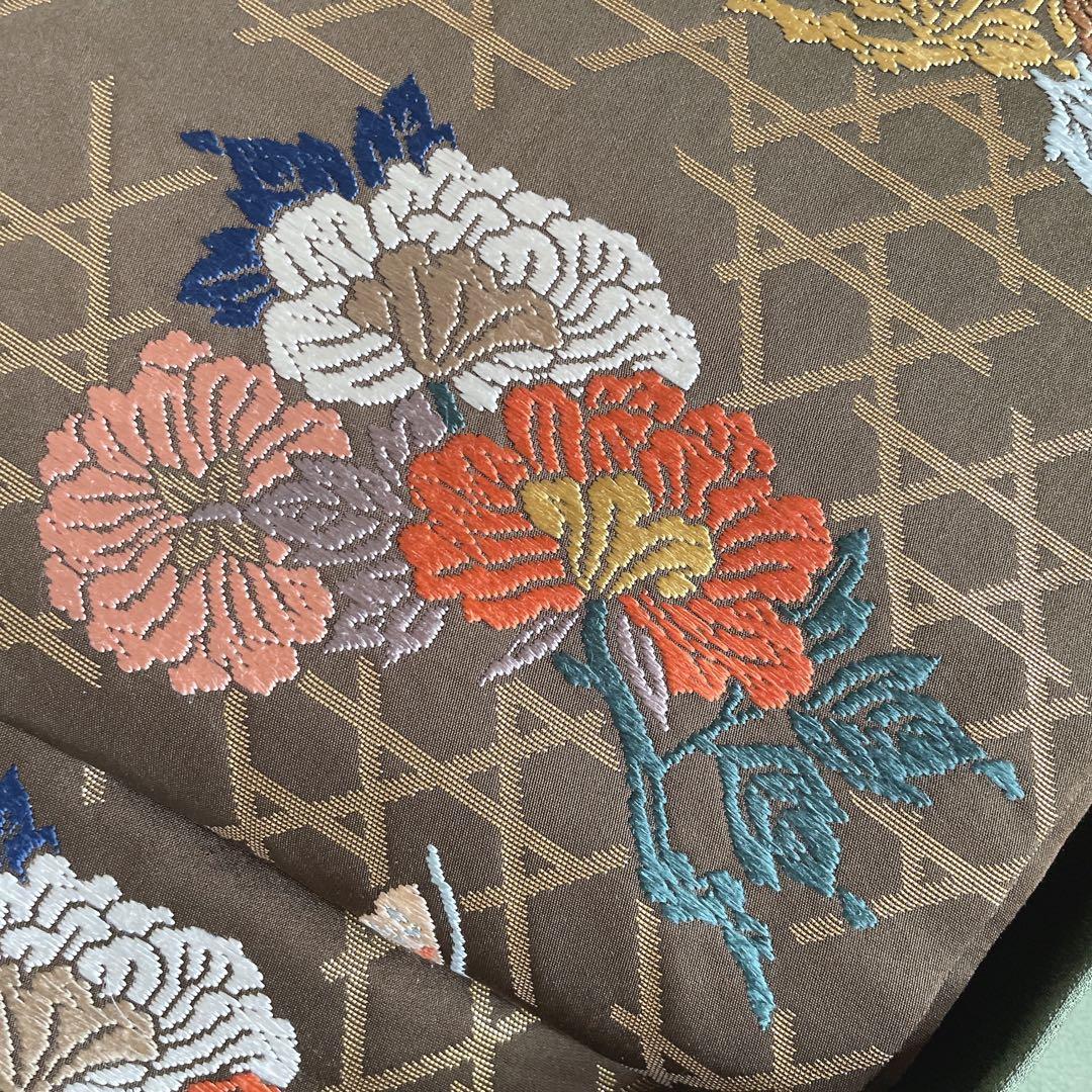 訪問着　フルセット　栞　地紙　紐紋様　エキゾチックカラー　躾糸付き　着物　Q5