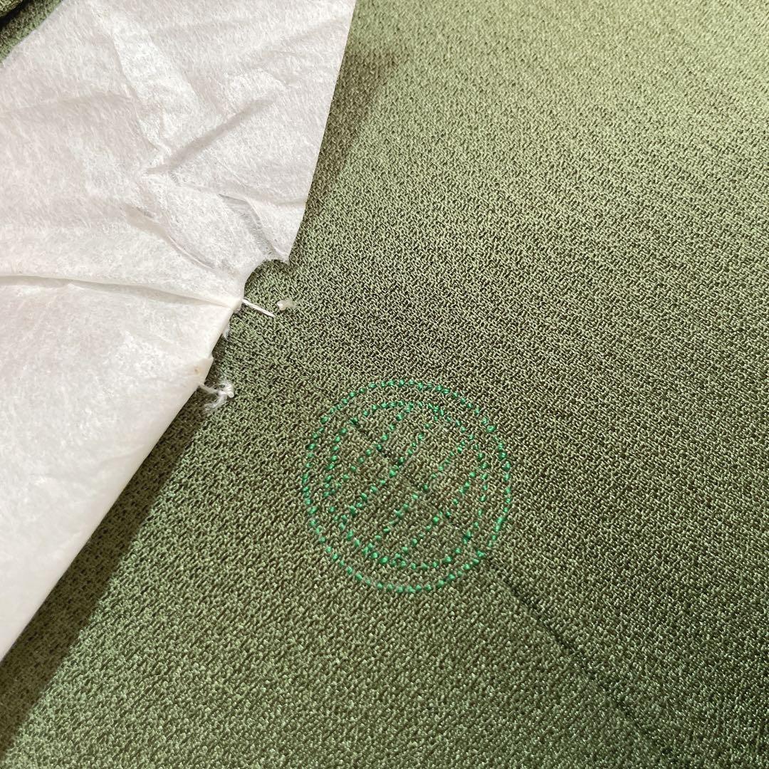 訪問着　フルセット　栞　地紙　紐紋様　エキゾチックカラー　躾糸付き　着物　Q5