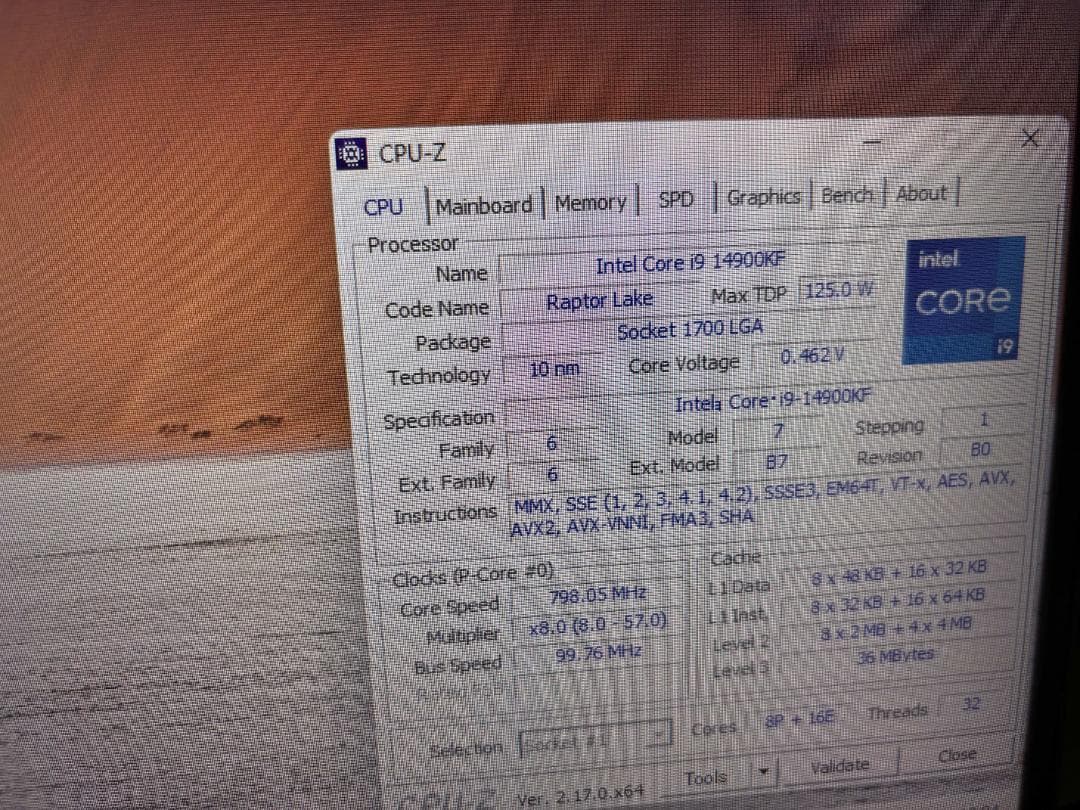 【動作確認済】Intel Core i9-14900KF