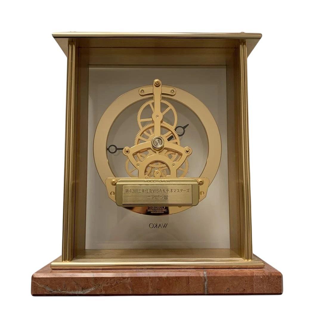 【記念品】WAKO 大理石 置き時計 HW8090G 三井住友 ニアピン賞