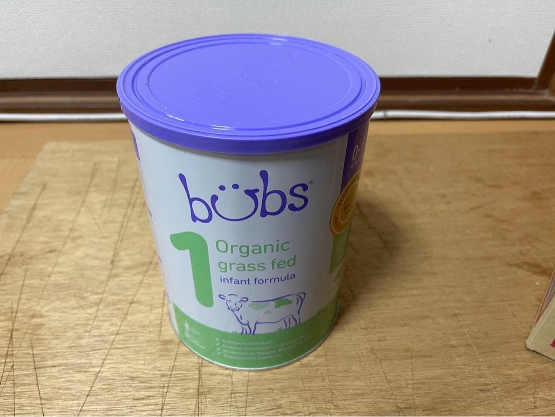 Bubs 1（バブズ）オーガニック 牛 粉ミルク ステップ1（0～6カ月）3缶