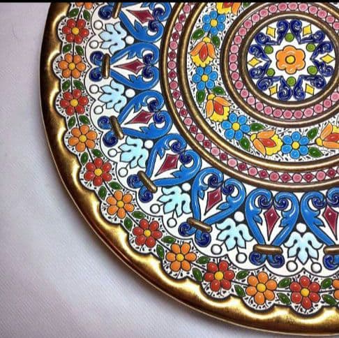 セアルコ　セルビア(セビリア)焼き　大皿28.5cm　 金彩24K 　スペイン製