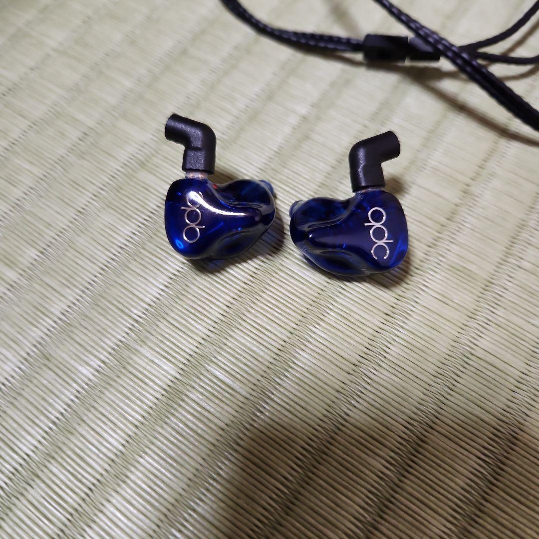 qdc 3sh リケーブル可能イヤホン 青　有線イヤホン