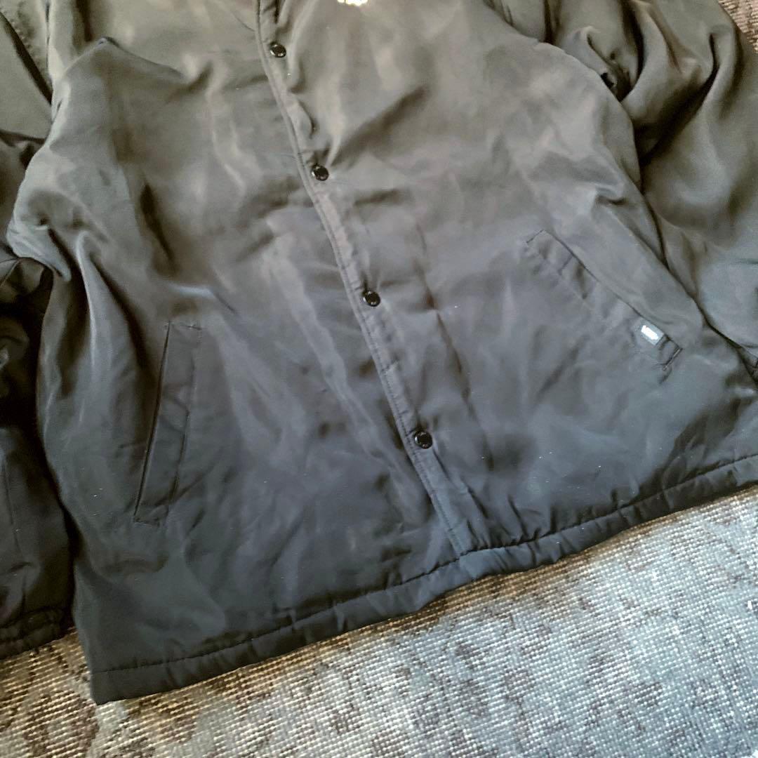 希少 00s VANS バンズ コーチジャケット 裏ボア ナイロン 黒 グランジ