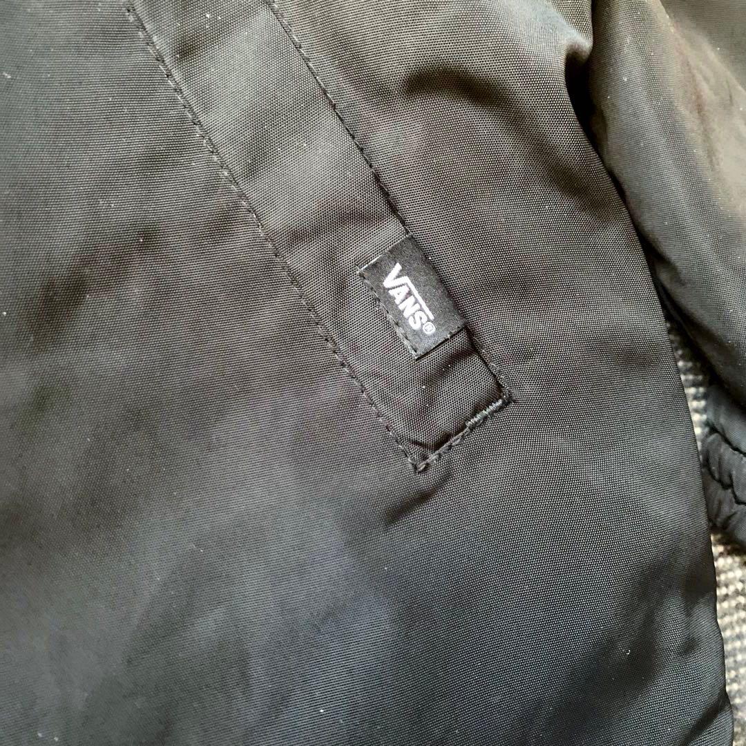 希少 00s VANS バンズ コーチジャケット 裏ボア ナイロン 黒 グランジ