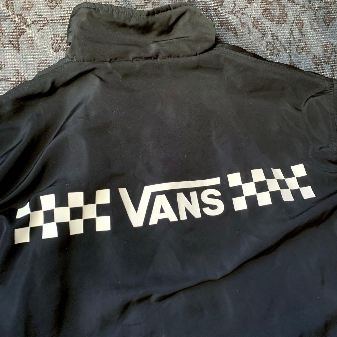 希少 00s VANS バンズ コーチジャケット 裏ボア ナイロン 黒 グランジ