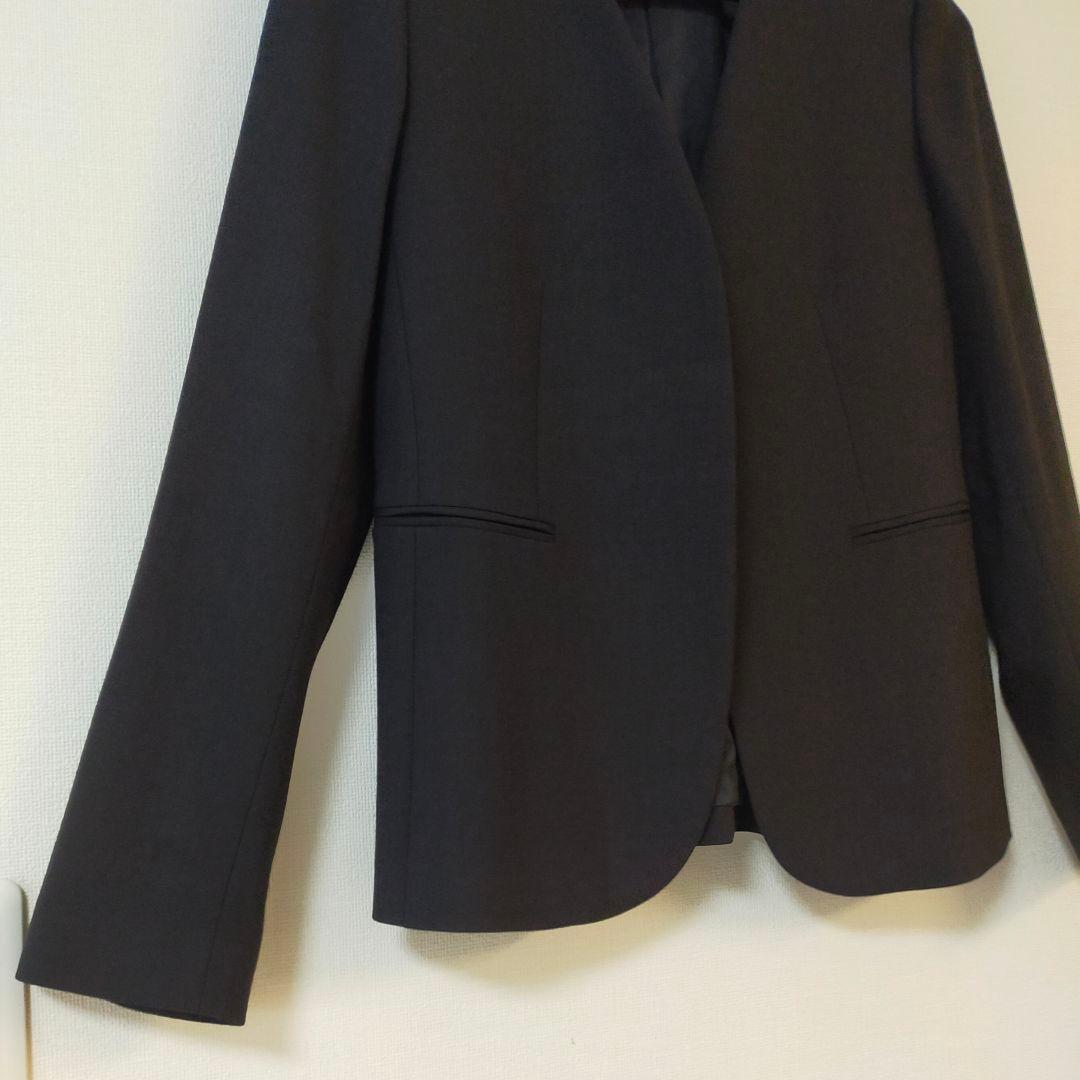 美品　Theory　現行タグ　ノーカラージャケット　2サイズ　SAXONY