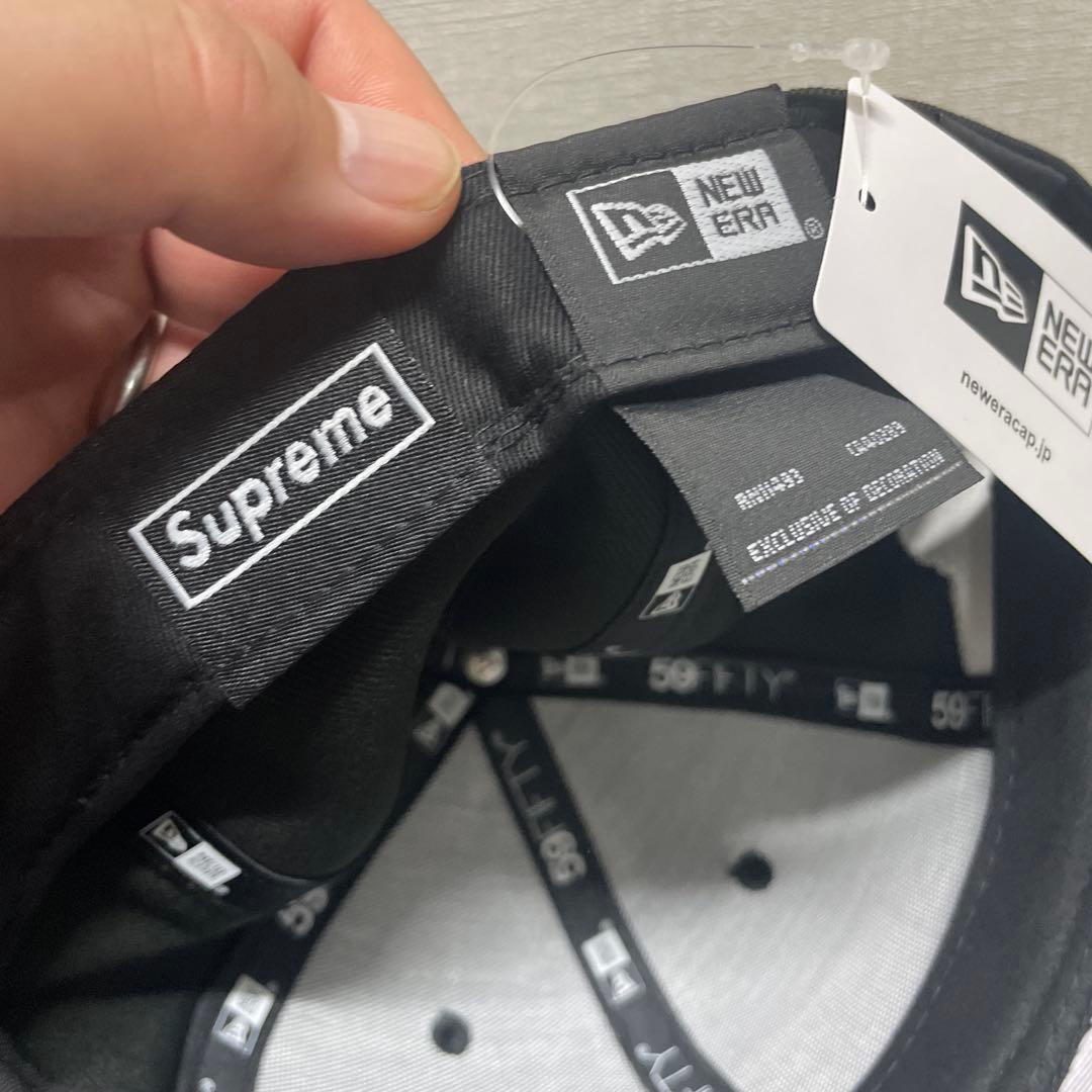 t*2様 ニューエラ✖️ シュプリーム　黒キャップ　7 1/2