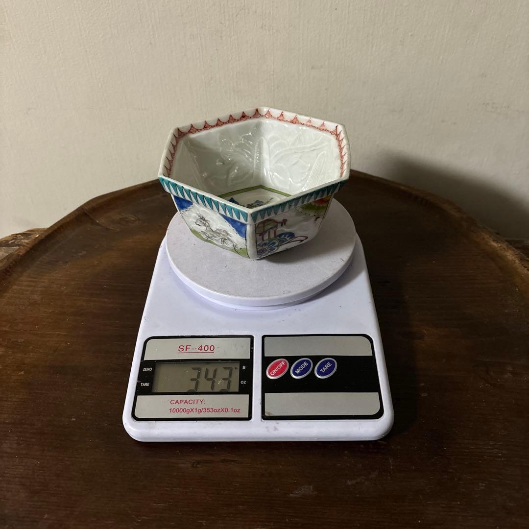 古伊万里　色絵鉢　1点　清朝　唐物　江戸時代　アンティーク　白磁　酒器　検:李朝