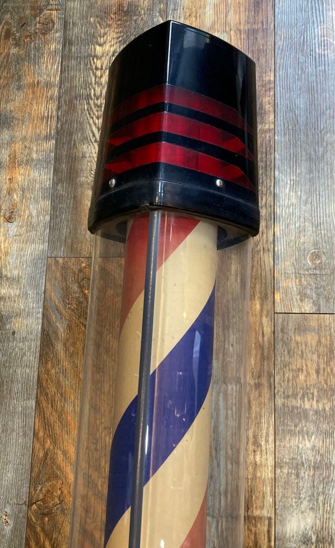 喜田アイデア　サインポール 取り付けステー付理容 理髪店バーバー 看板