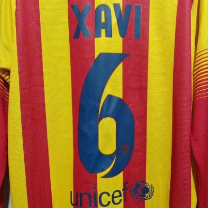 13/14 バルセロナ アウェイ 長袖ユニフォーム 6番 シャビ