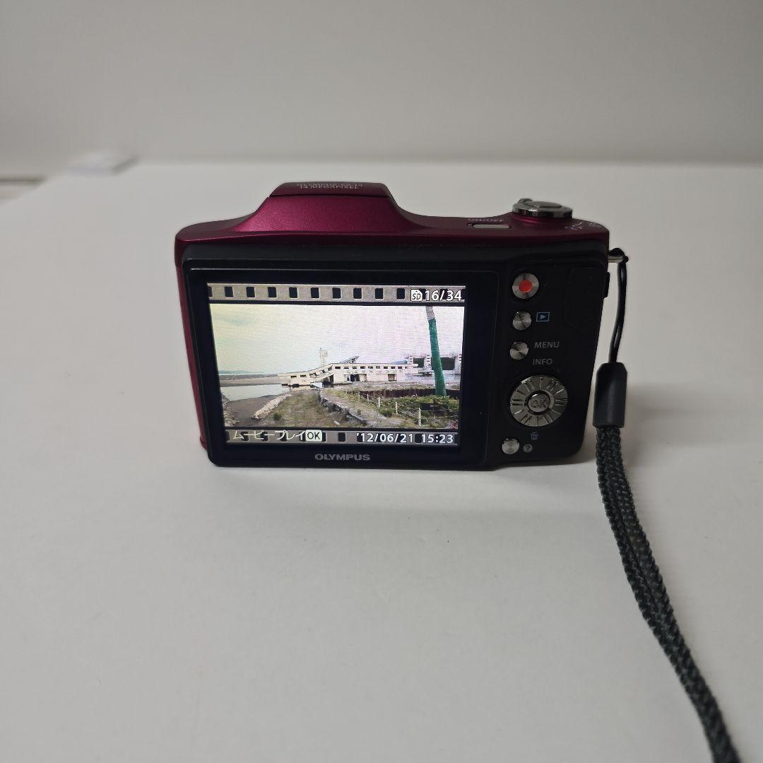 OLYMPUS 赤 デジタルカメラ 光学ズーム