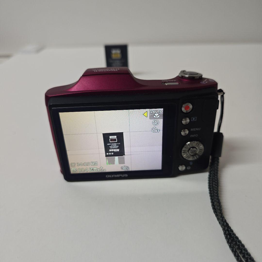 OLYMPUS 赤 デジタルカメラ 光学ズーム