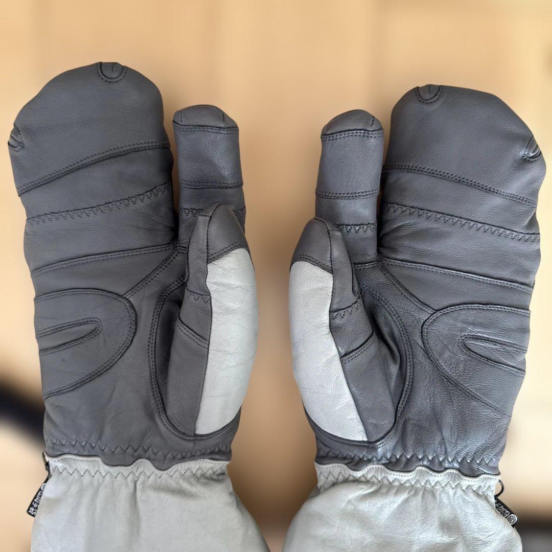 松岡手袋　3フィンガー　 インナー脱着タイプ　グレー　XLサイズ