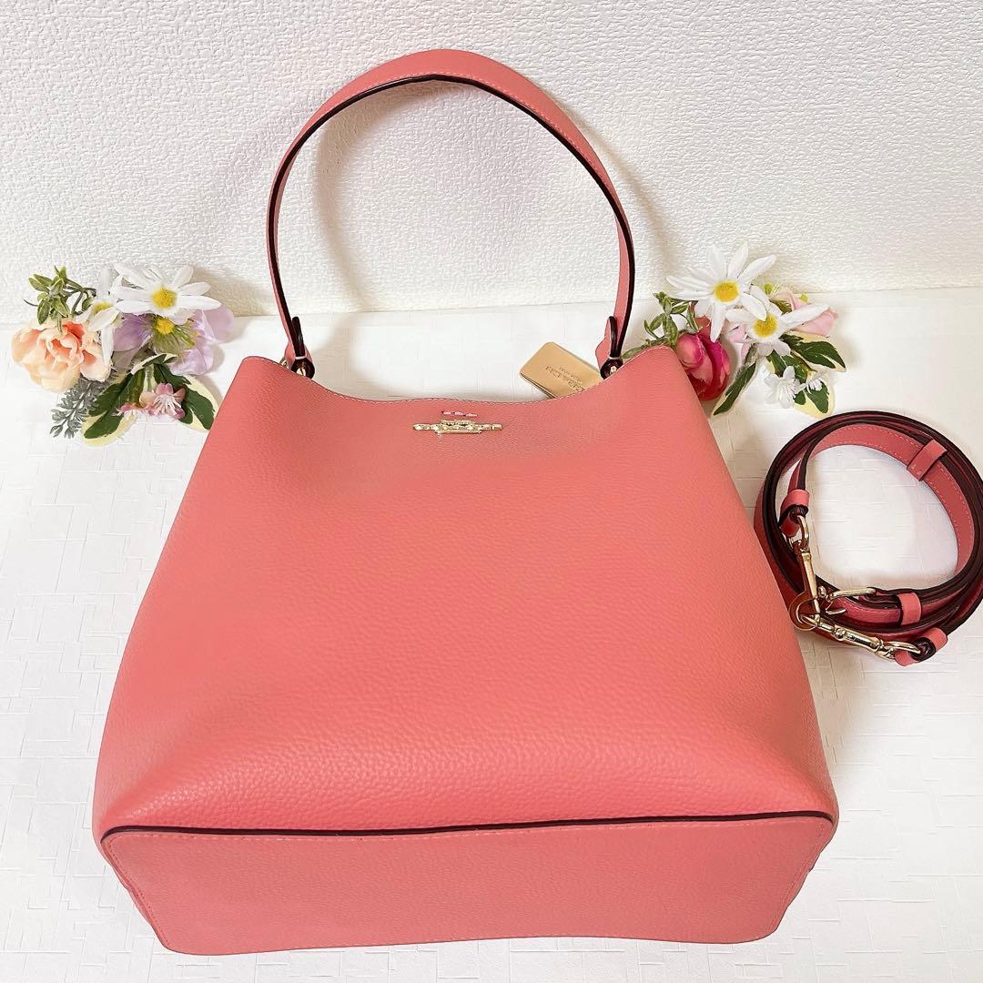 【美品】COACH コーチ ショルダーバッグ 2WAY ハンドバッグ チャーム付