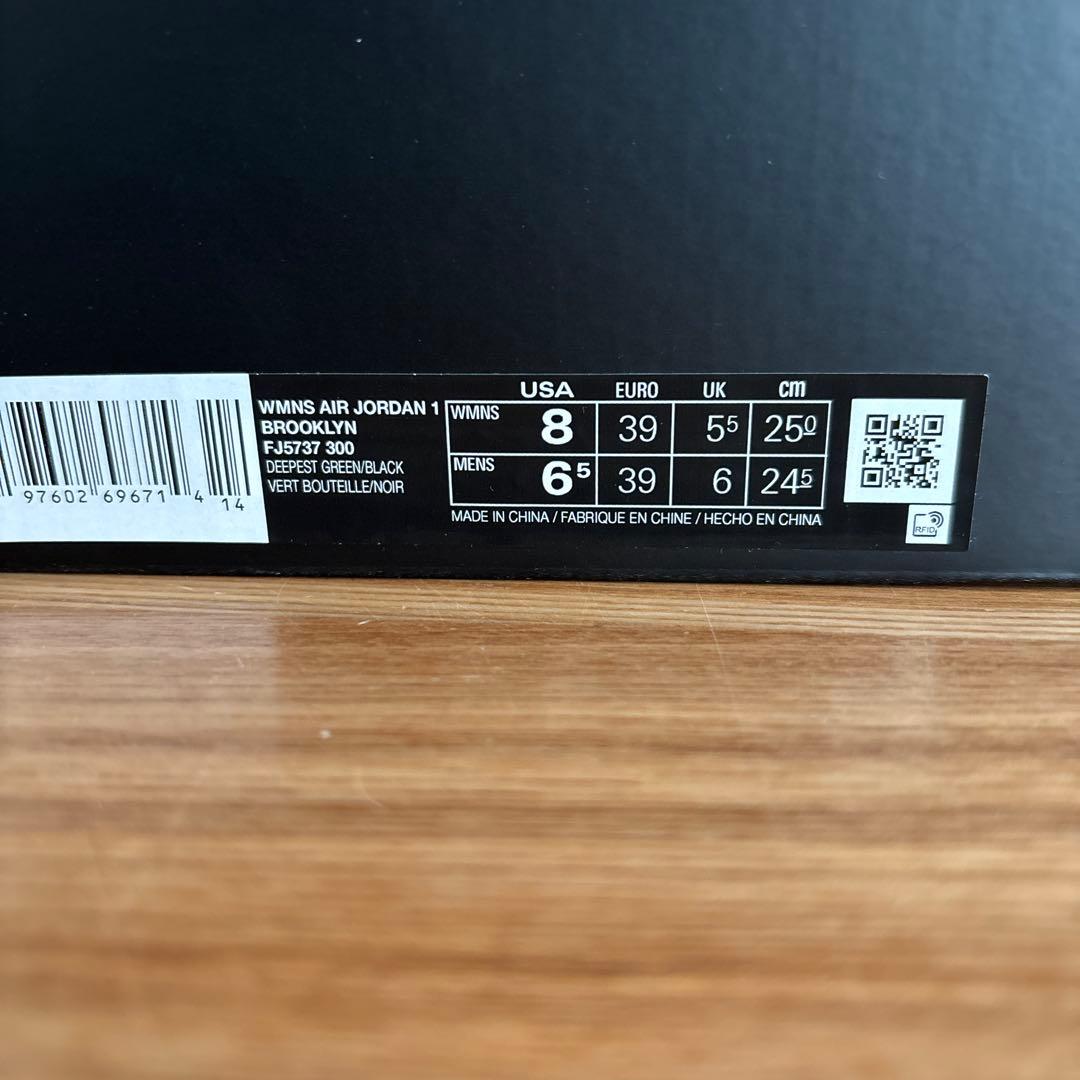 25cm　ナイキ　ジョーダン 1 ブルックリン　 FJ5737-300