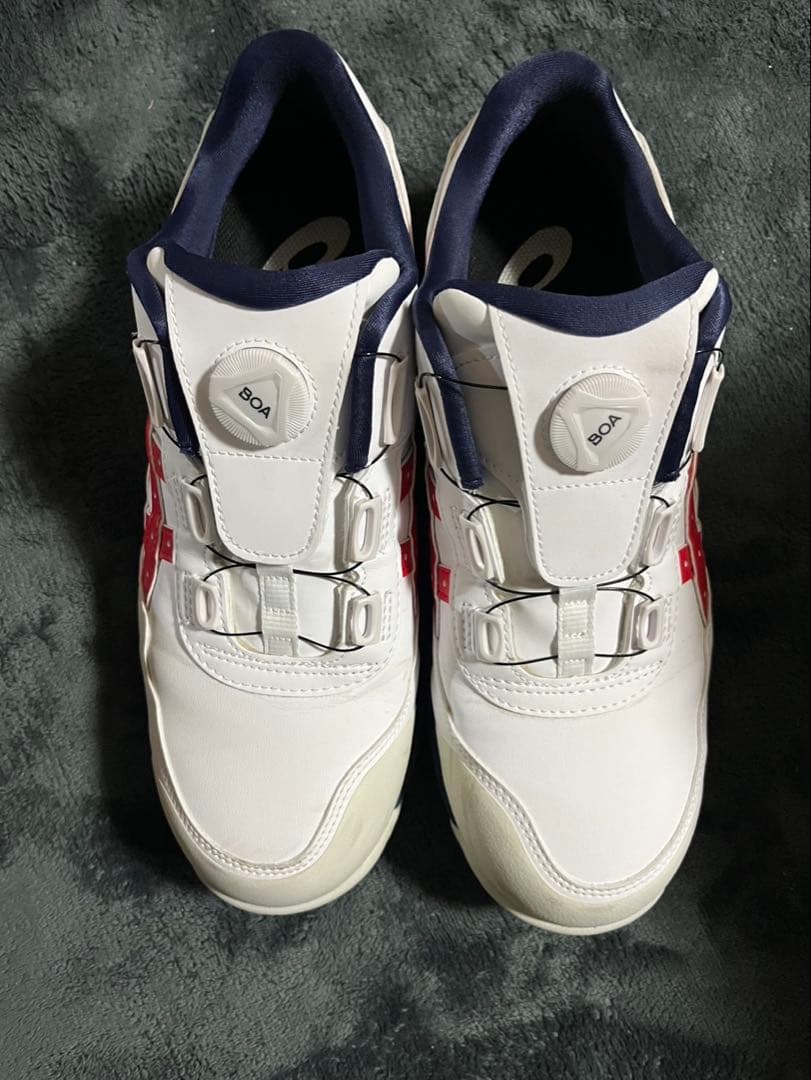 ASICS CP BOAシステム安全靴 ホワイト/レッド/ネイビー
