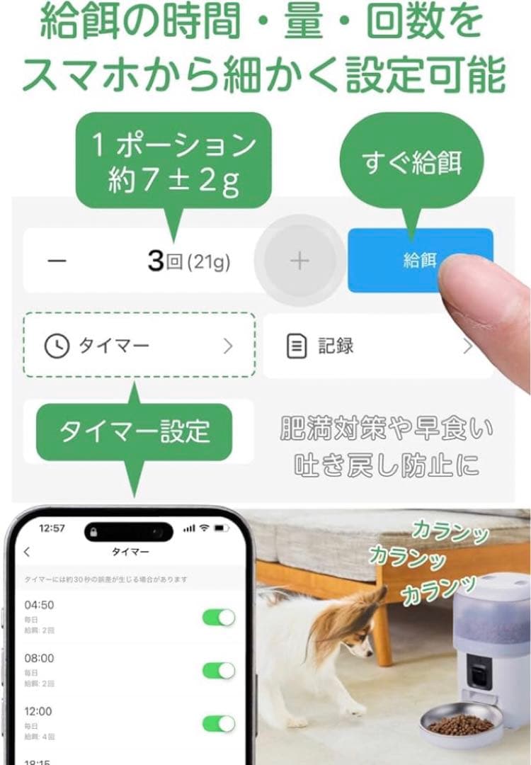 【未使用品】エレコム 自動給餌器 カメラ付き 2L スマホ連携