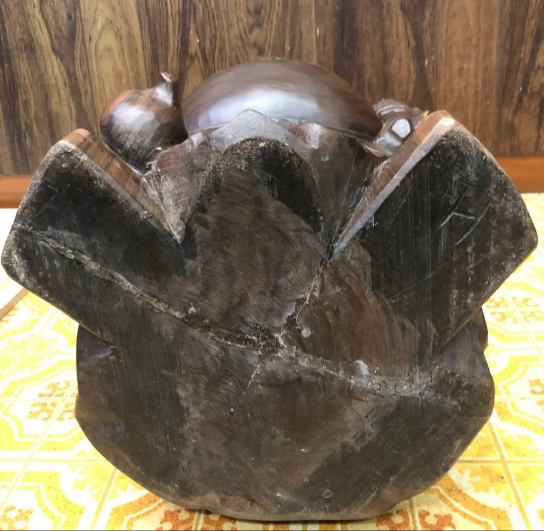 約70センチ！木製 笑顔の仏像 七福神 布袋様　縁起物