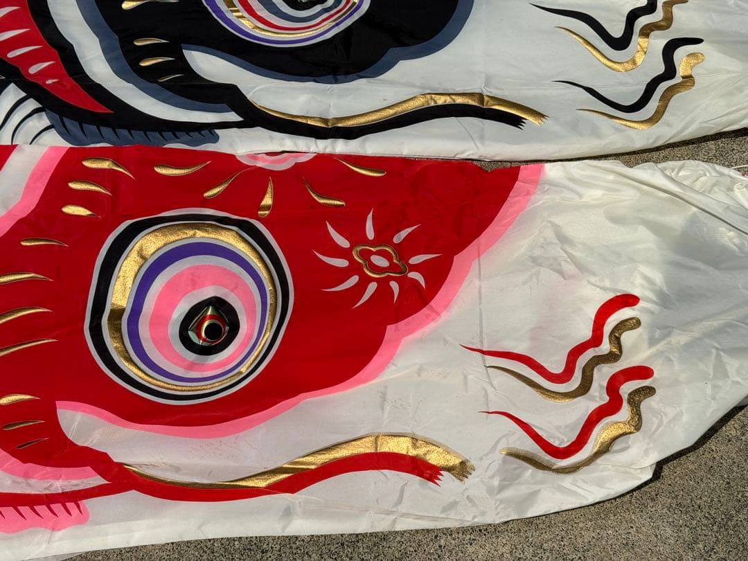 中古 鯉のぼり ⑧ 4m 両面金太郎 こいのぼり 2色 こどもの日 節句