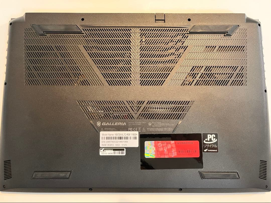 GALLERIA XL7C-R36 ゲーミングノート　ジャンク品