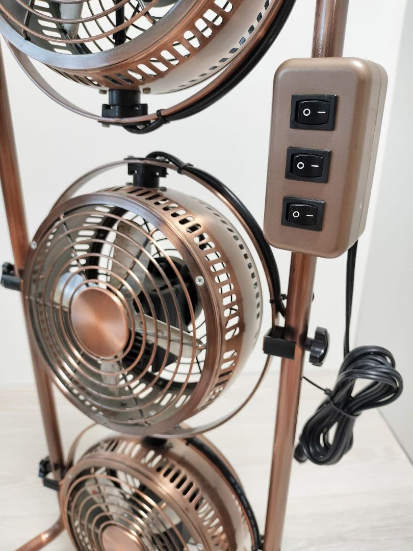 DOSHISHA HBM-166-BM ブロンズ 3連タワー型 メタル扇風機