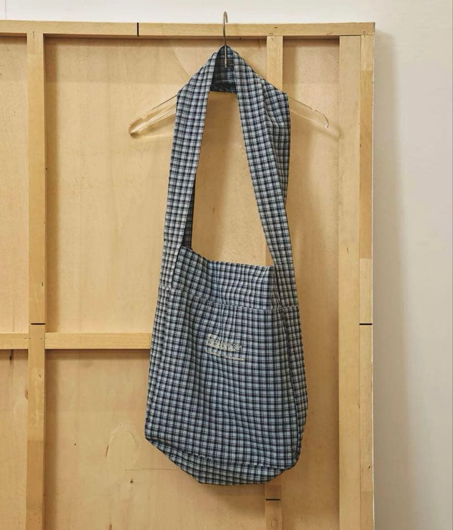 もあTodayful ノベルティ チェックショルダーバッグ BLU 新品