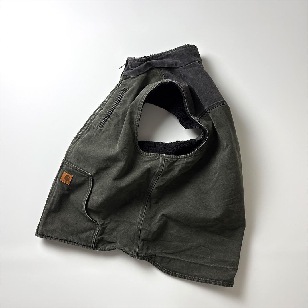 carhartt ダックベスト 裏ボア 2XL モスグリーン ブラック