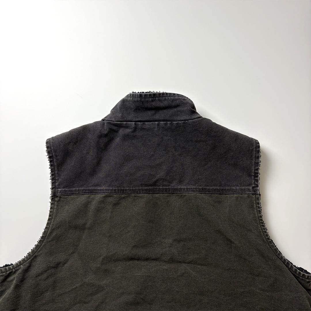carhartt ダックベスト 裏ボア 2XL モスグリーン ブラック