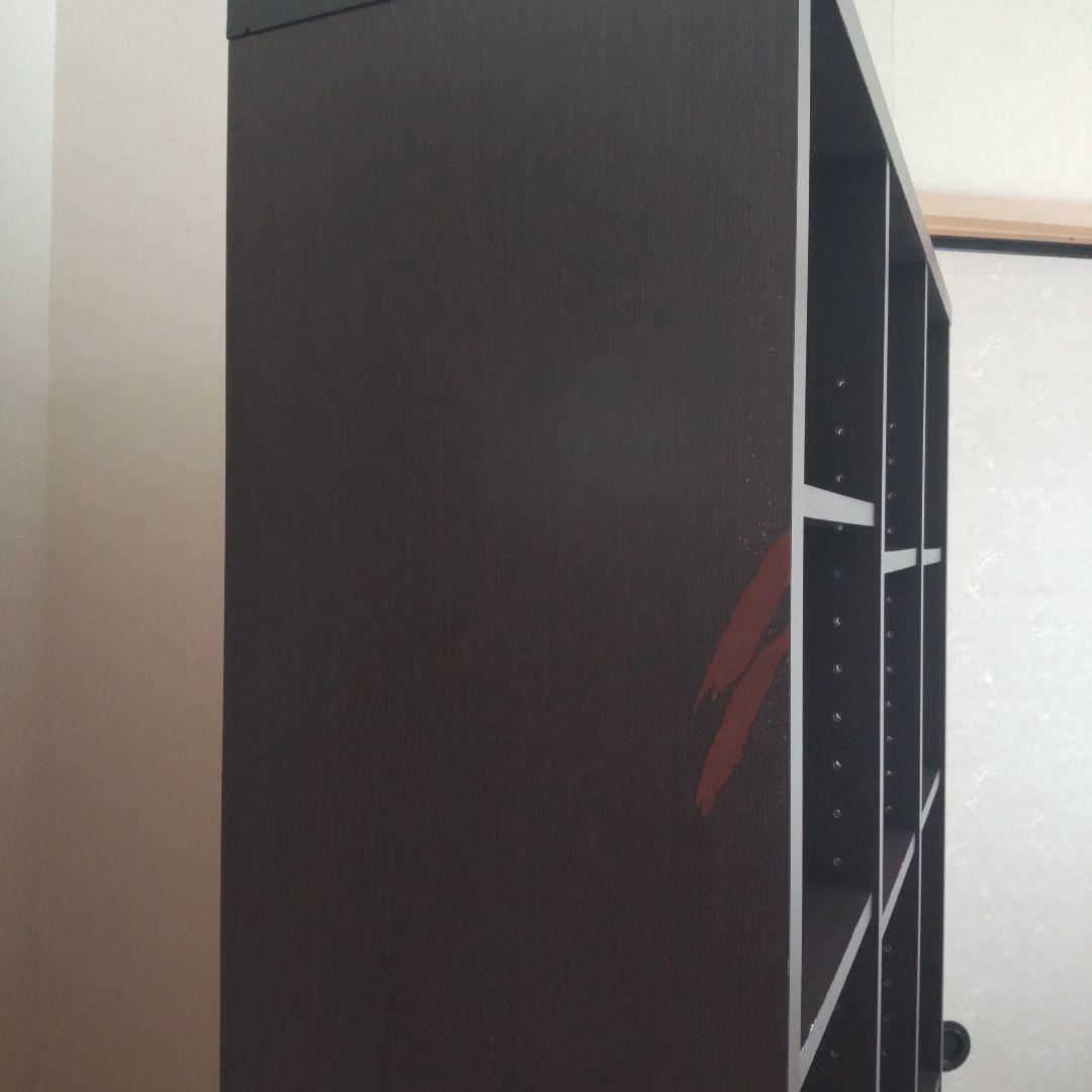 ニトリ 本棚 ダークブラウン 完成品 移動棚あり 高さ180cm