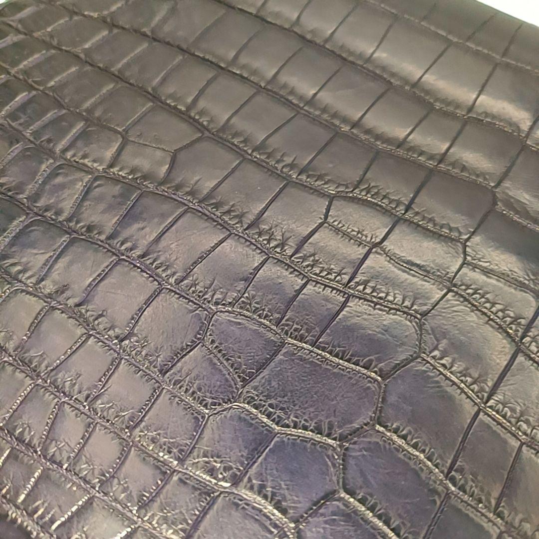 JRAタグ付 LORBEER マットクロコ　センター取り　ハンドバッグ