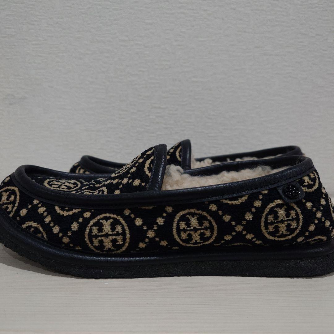 【レア商品】TORY BURCHトリーバーチ　ボアハーフレザーローファー