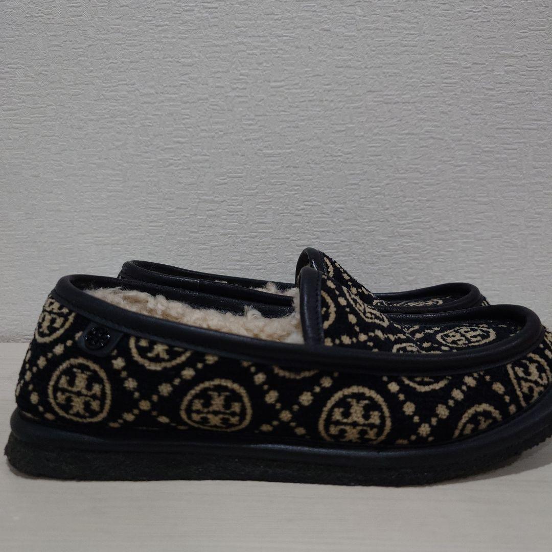 【レア商品】TORY BURCHトリーバーチ　ボアハーフレザーローファー