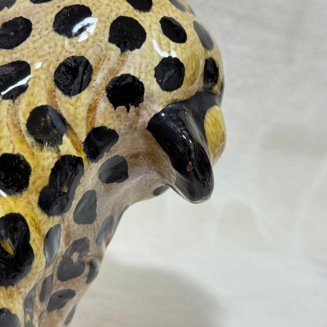 陶磁器 招き猫 招き豹 ヒョウ チーター 赤ちゃん インテリア かわいい