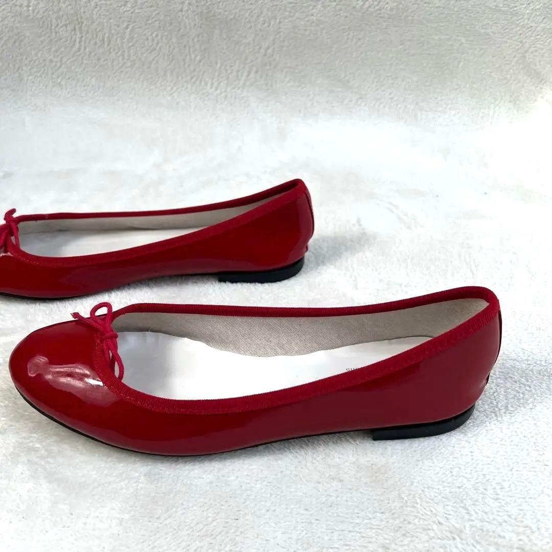 【美品】Repetto レペット バレエシューズ 赤 エナメル 39