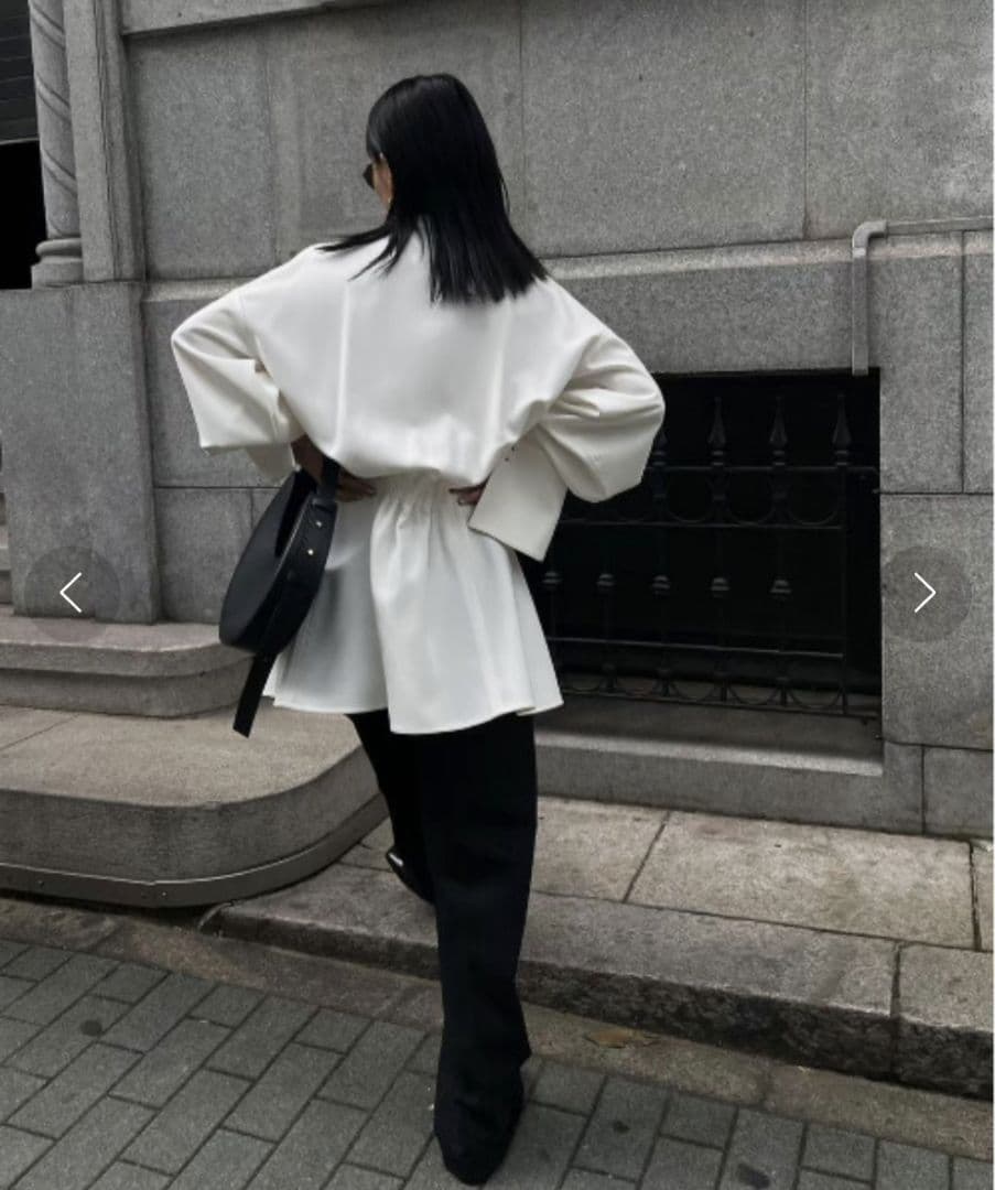 Ameri　UND WAIST BLOUSING BLOUSE