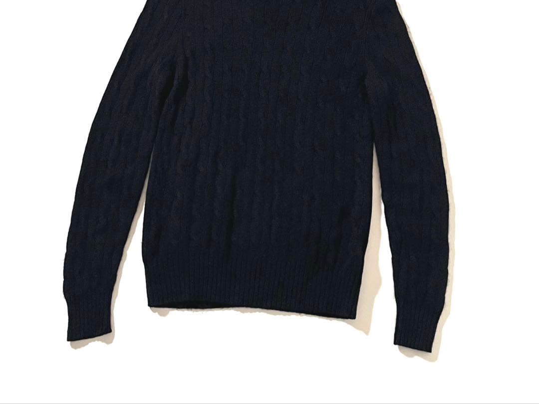【美品】ポロ ラルフローレン　カシミヤ100% ニットセーター　ケーブル編み　L