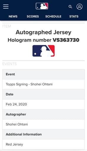 保証付・大谷翔平 直筆サインユニフォーム ◆MLB公式・認証済商品 ◆新品