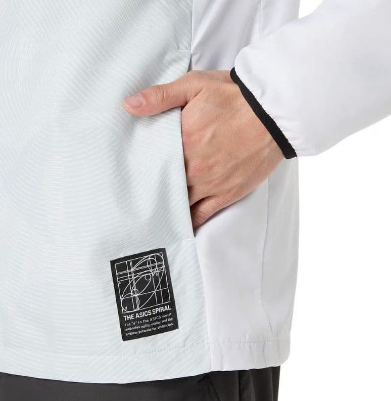 アシックス裏トリコットグラフィック ウインドブレーカーフーディー